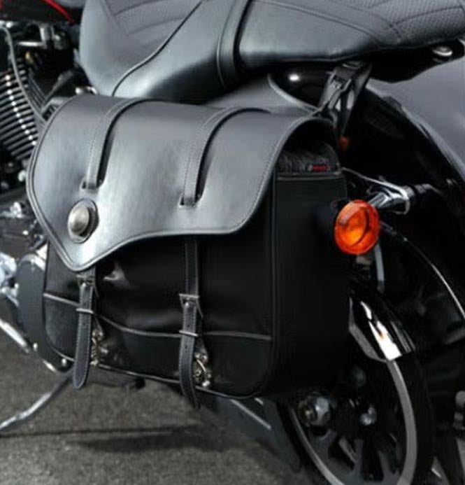 デグナー 両掛けサドルバッグ ブラック 片側16L |ハーレーパーツ専門店
