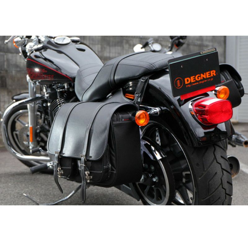 HOGWORKZ Hardlineチョップドサドルバッグ用ライナー (ブラック/レッド