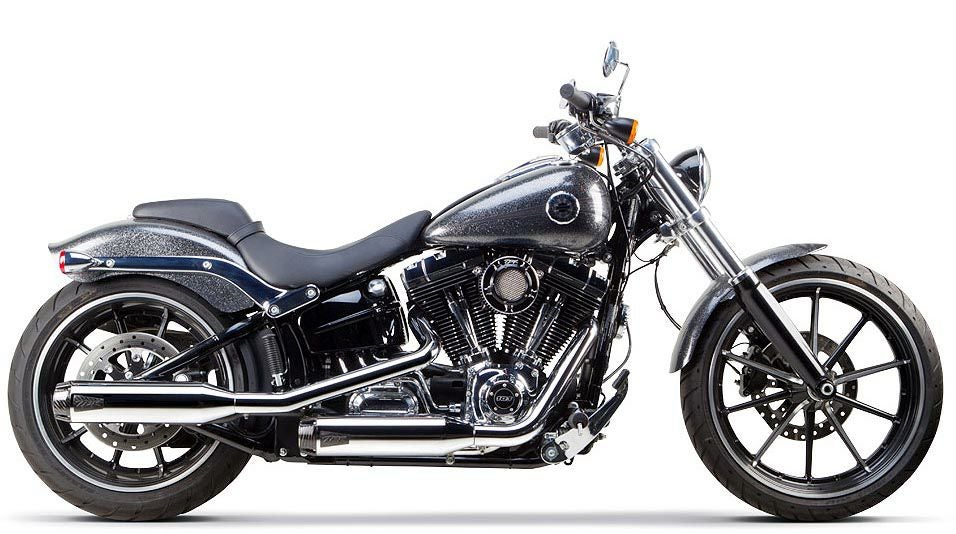 Two Brothers Racing クローム/カーボンエンド スリップオンマフラー FLSTC/FLSTSE/FXST(B,C)/FXCW用 日本語取付け説明書あり-02