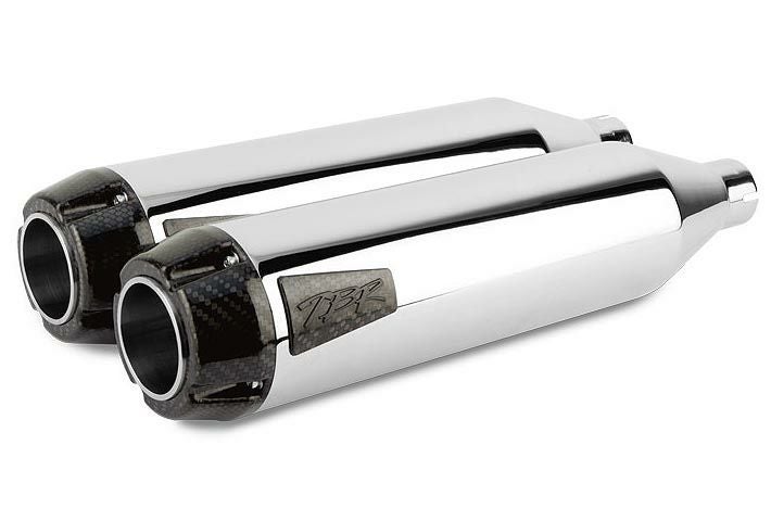 Two Brothers Racing クローム/カーボンエンド スリップオンマフラー FLSTC/FLSTSE/FXST(B,C)/FXCW用 日本語取付け説明書あり-03