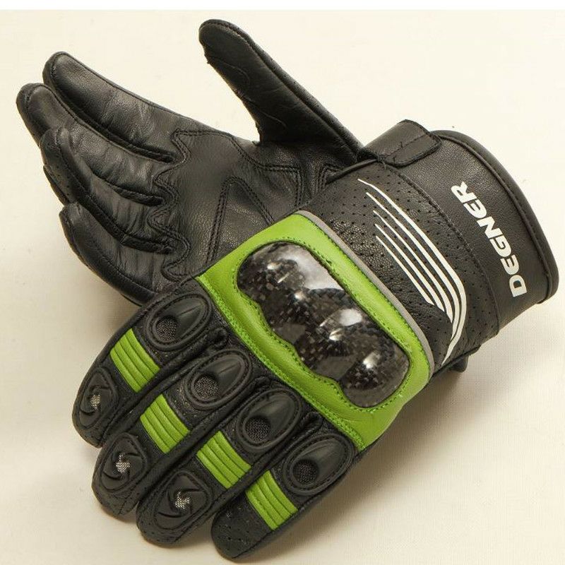 デグナー　メッシュレザー　グローブ　ライムグリーン-01