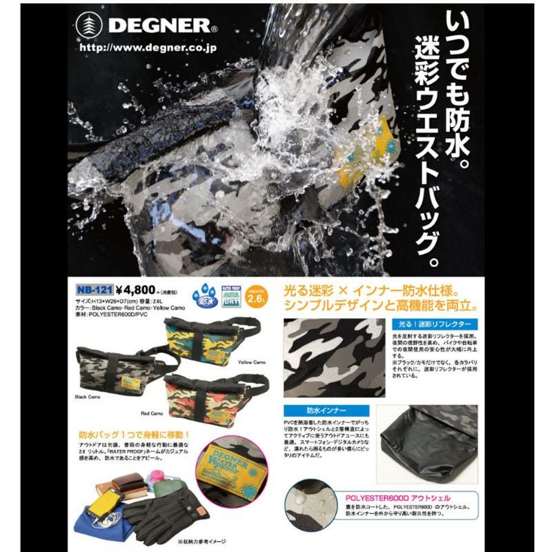 デグナー　ウエストレインバッグ　イエローカモ-02