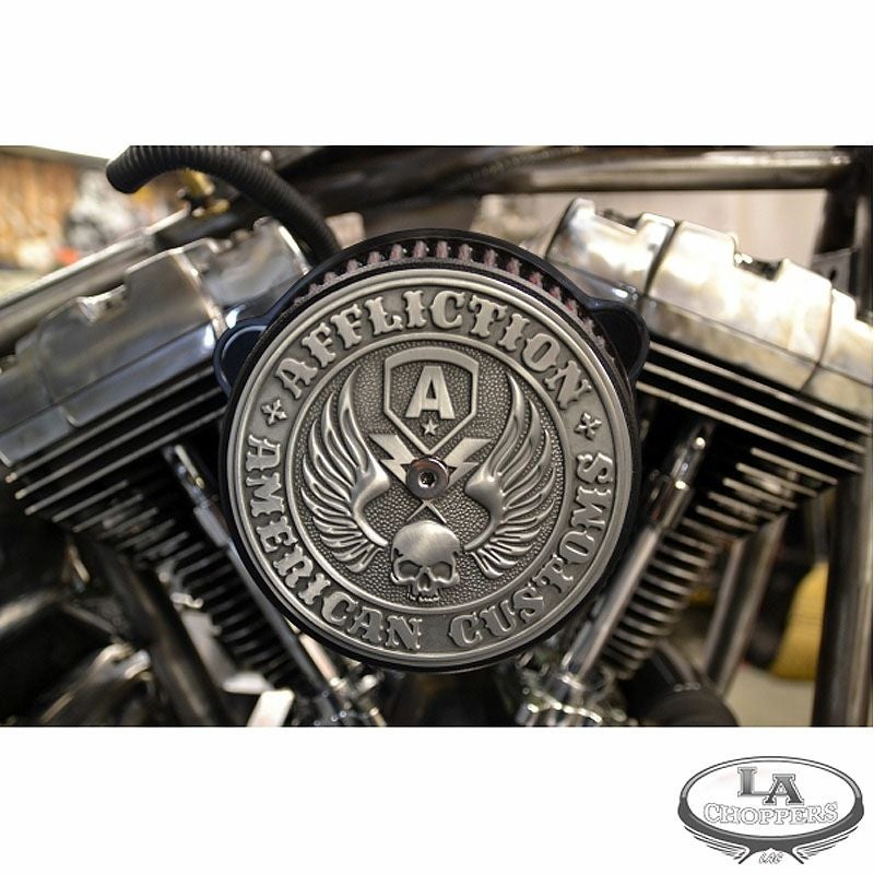 LA Choppers　アフリクション エアクリーナー ブラック　ツインカム用-01