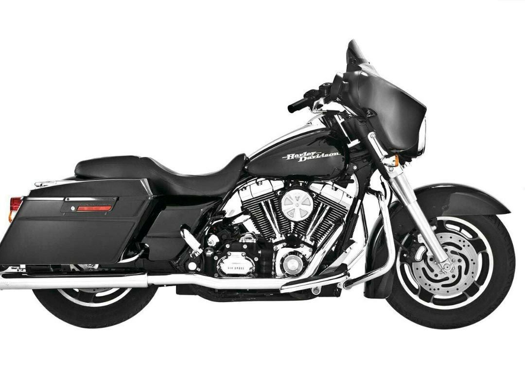 バンス＆ハインズ　1995～2008ツーリング用　 ドレッサーデュアル(触媒なしエキパイ）クローム-01