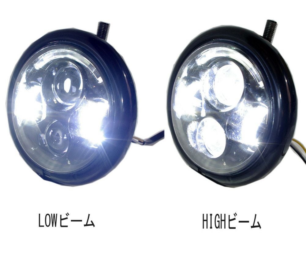 プロジェクターLED 5-3/4インチ・ヘッドライト TYPE2　ブラック ハウジング付き-02