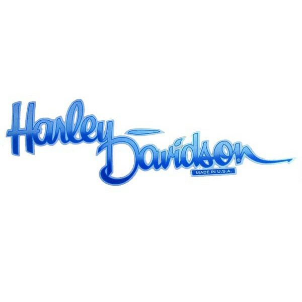 Harley Davidsonロゴ・タンクデカール  ブルー＆シルバー-01