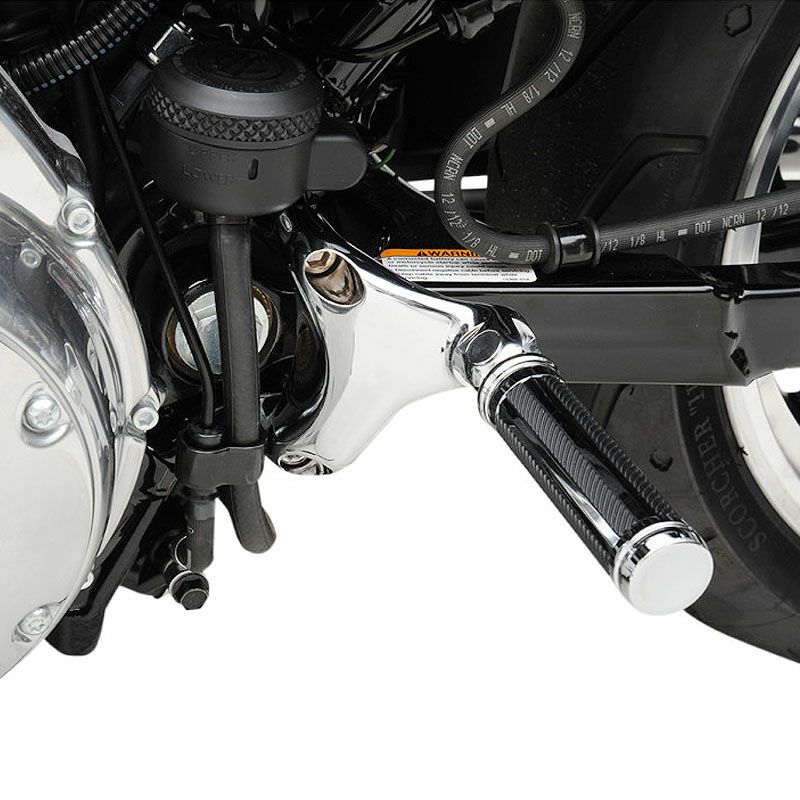 Drag Specialties パッセンジャーフットペグマウントキット(クローム) スポーツスター-01