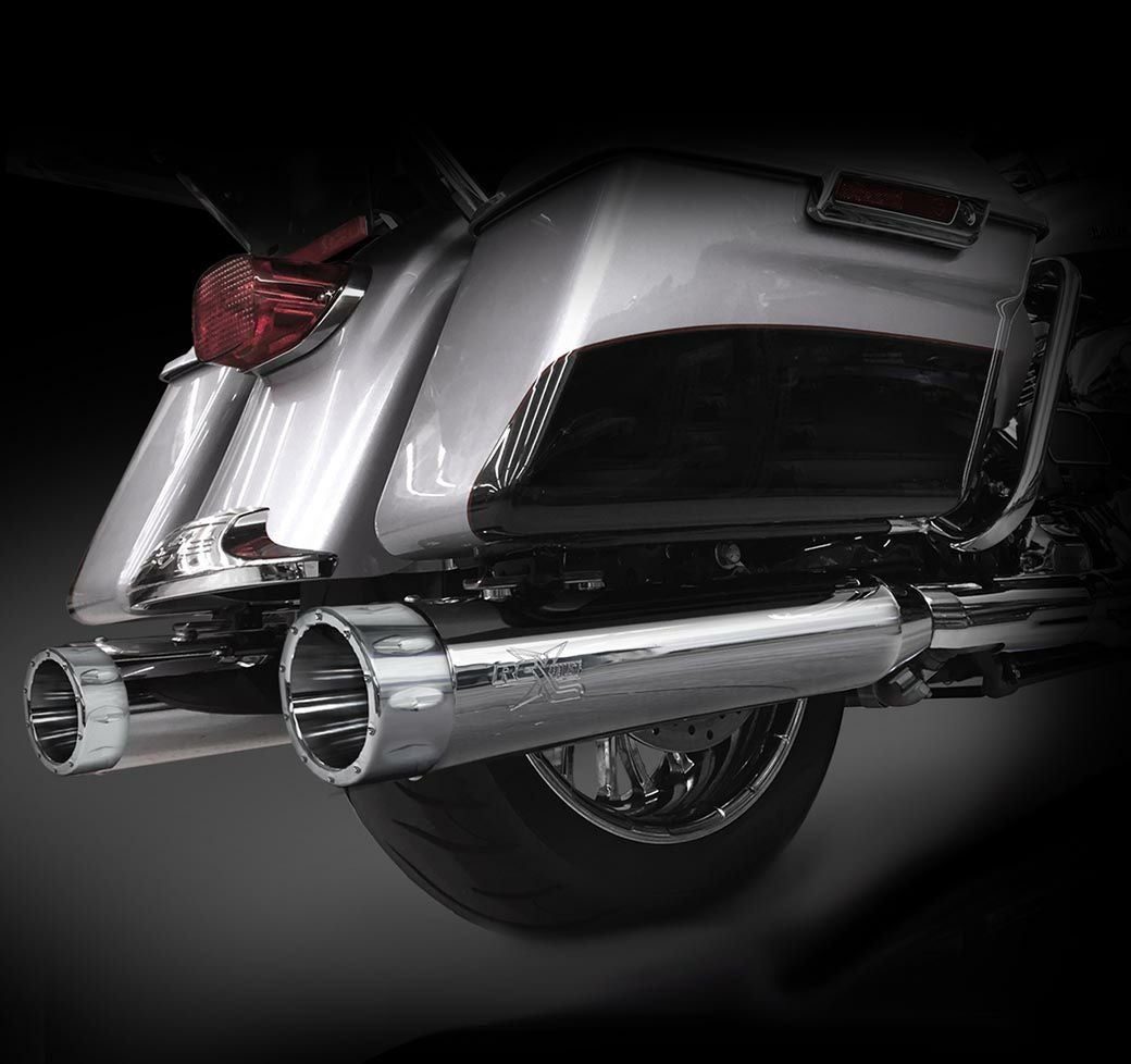 CFR M8ツーリング 4.5インチ スリップオンマフラー スムースチップ