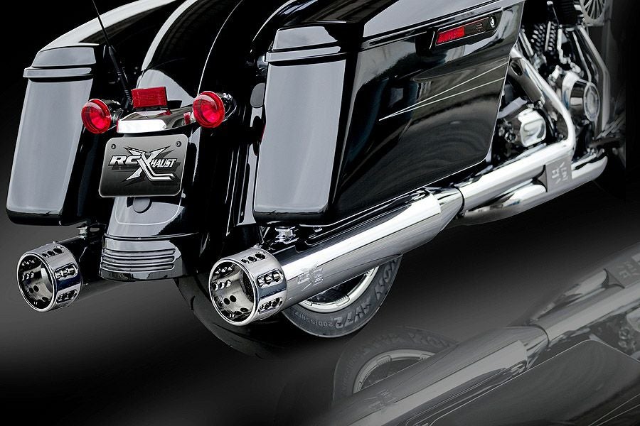 RCX Gatlin Chrome スリップオンマフラー クローム |ハーレーパーツ