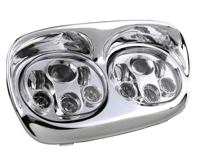 HOGWORKZ LED デュアル・ヘッドライト　クローム 2004～2013　FLTR(X)-02