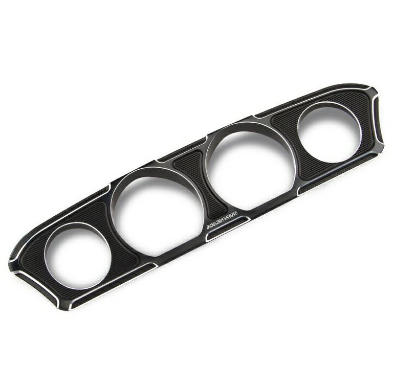 Arlen Ness Beveled ビレット ゲージトリム ブラック-01