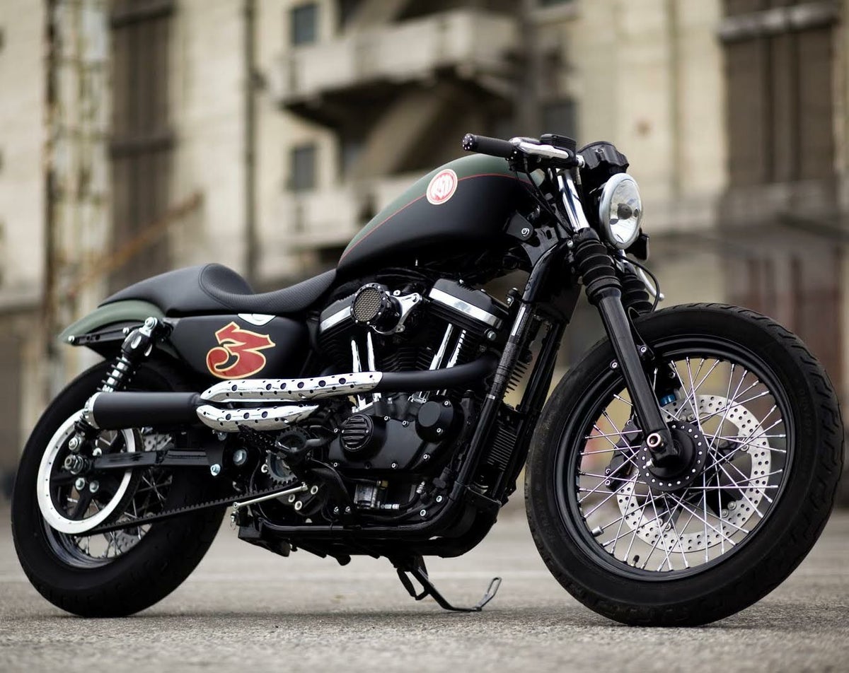 ローランドサンズ・デザイン(RSD)トラッカー 2-in-1 ハイパイプ マフラー クローム　スポーツスター-04