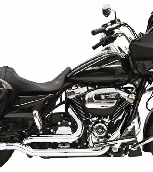 M8 ツーリング トゥルーデュアルエキゾーストパイプ (クローム