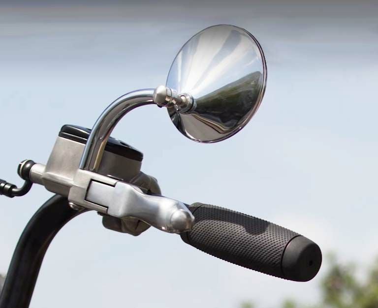 Biltwell Perch マウント ラウンドミラー クローム-02