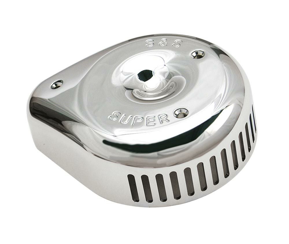 S＆S ティアドロップ・スロット・エアークリーナカバー クローム