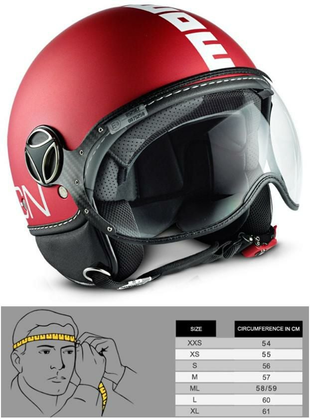 MOMO FGTR CLASSIC ヘルメット レッド MOMODESIGN Momo Design FGTR Classic low-cost | Louis 🏍️