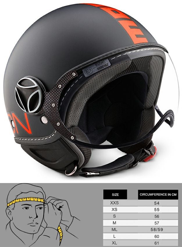 モモ デザイン(MOMO DESIGN) ジェットヘルメット FGTR FLUO マットブラック/オレンジ(SEL-MOMO-FLUO-BO)-01