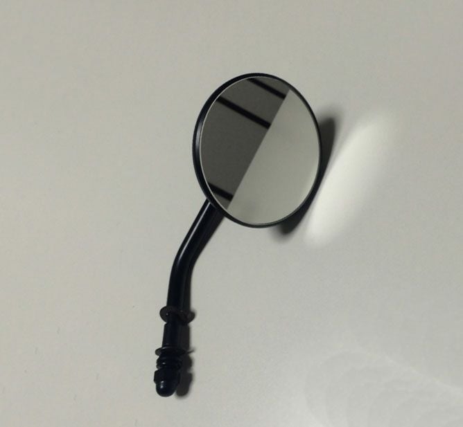 ラウンドミラー　3inch　ブラック　ショートステー-01