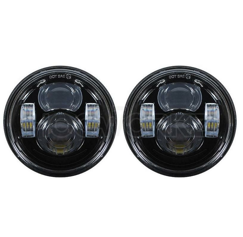 Hog Workz 2灯LEDヘッドライト　ブラック　2008～2017 FXDF-01