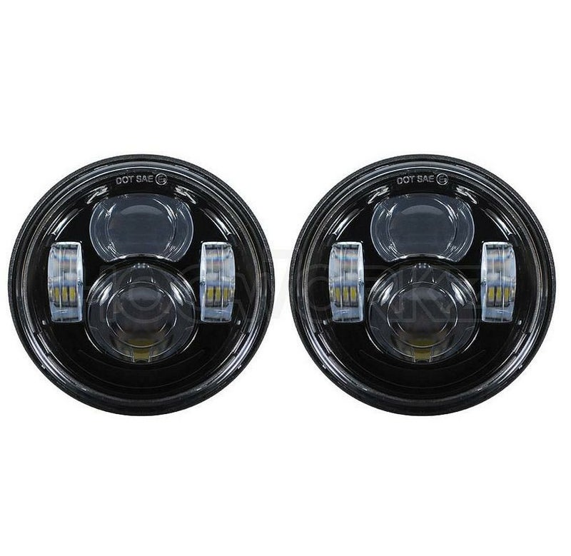 Hog Workz 2灯LEDヘッドライト　ブラック　2008～2017 FXDF-01