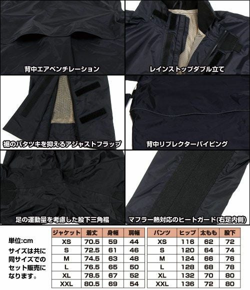 EASYRIDERS　MCレインスーツ　ブラック-03