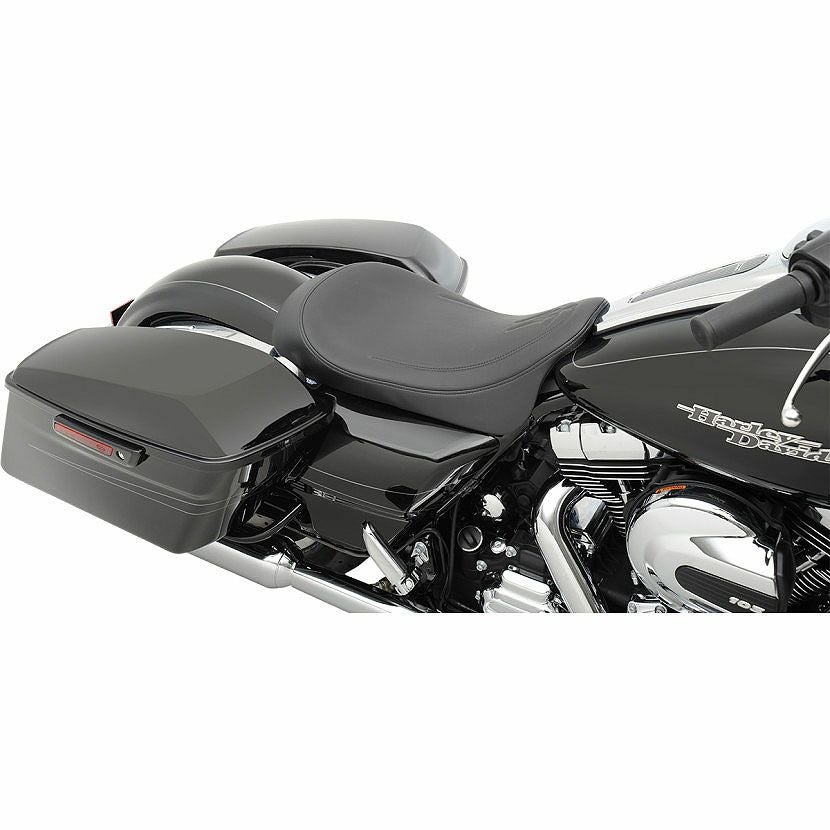 Drag Specialties ロープロファイル ソロシート ブラックピンストライプ-01