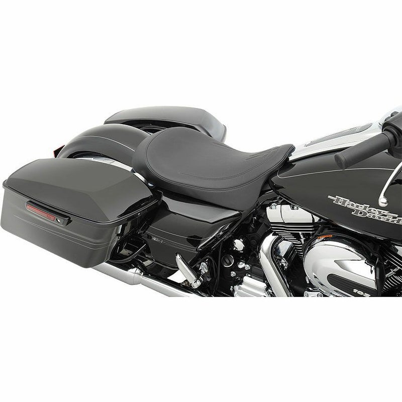 Drag Specialties ロープロファイル ソロシート ブラックピンストライプ-01