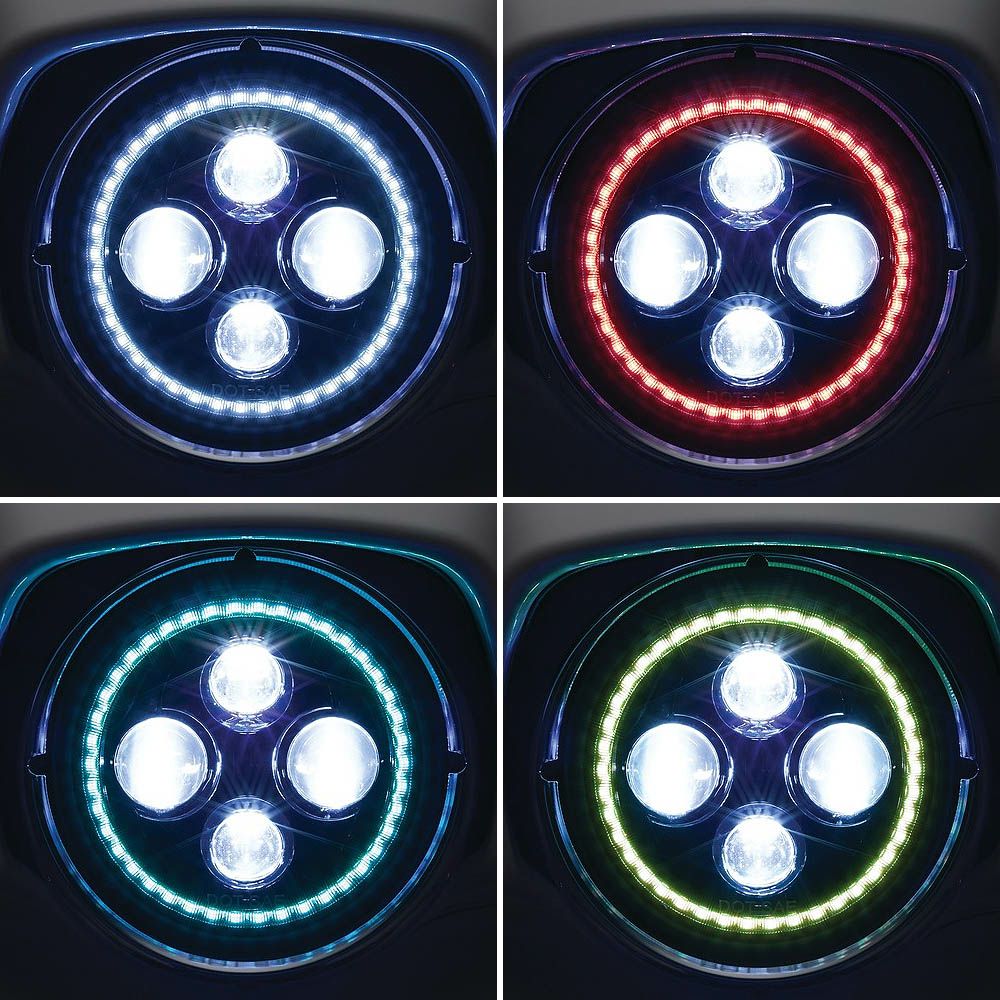 Kuryakyn Orbit Prism 7インチLEDヘッドライト　マルチカラーHALOリング-02
