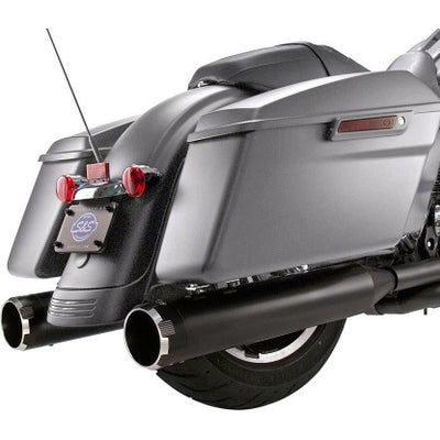 S&S パワーチューン パフォーマンスマフラー 4.5インチ スラスター ブラック/ブラック-01