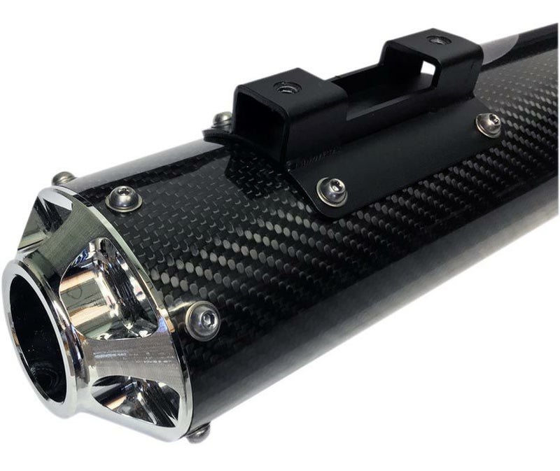 LA Choppers Fusion 4.5インチ　オーバルカーボン　スリップオン　クロームエンド-03