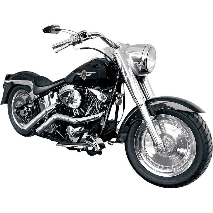 LA Choppers カスタムマフラー ストレートカット クローム-01