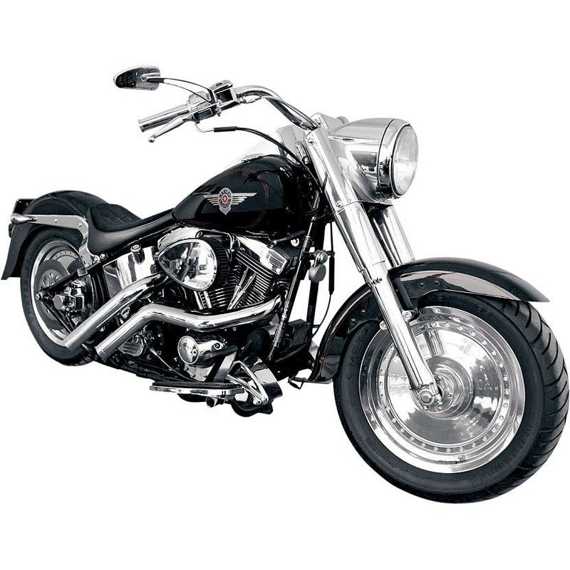 LA Choppers カスタムマフラー ストレートカット クローム-01