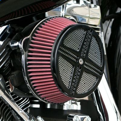LA Choppers　XXX  エアクリーナー ブラック　ツインカムTBW用-01