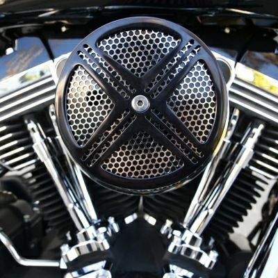 LA Choppers　XXX  エアクリーナー ブラック　ツインカム用-01
