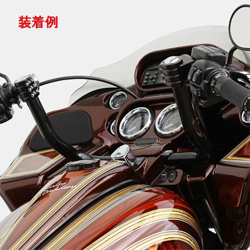 Klock Werks 1.25インチ クリップハンガーハンドル 10インチ ブラック/クローム-02