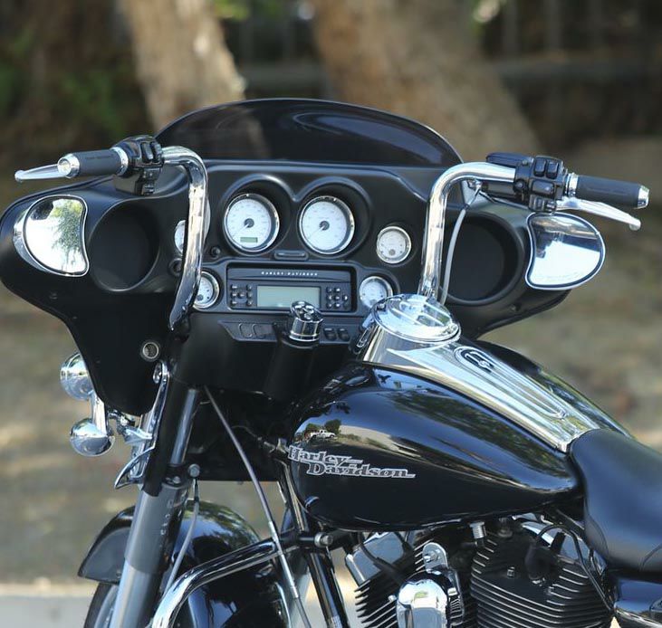 HOGWORKZ レイクヘッドライトベゼル クローム 1994以降 FLHT/FLHX