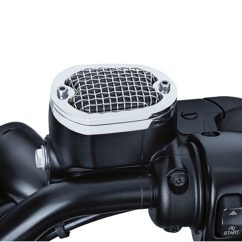 Kuryakyn メッシュ マスターシリンダーカバー　クローム-01