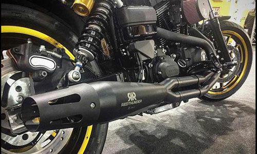 RED THUNDER EXHAUST グリッドエンドキャップ　ブラック-02