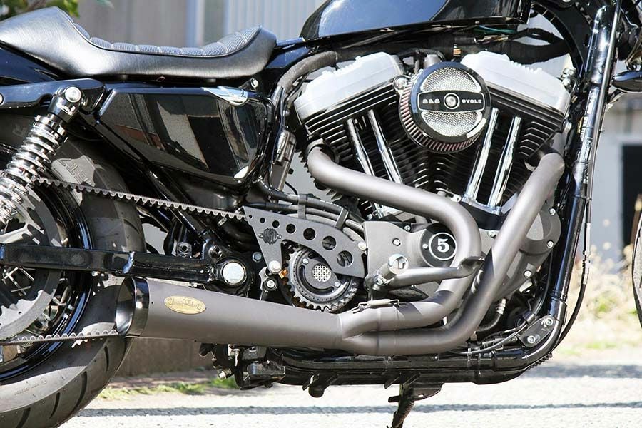 GLEAMING WORKS　SUS　バリトンマフラー2in1 ブラック-02