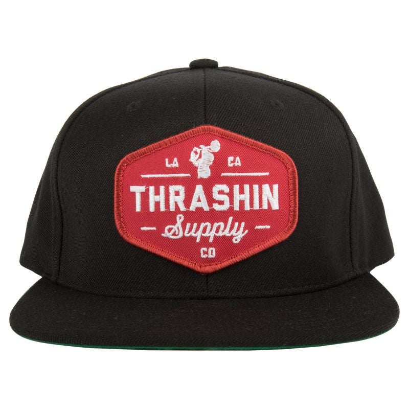 Thrashin Supply キャップ 「Badge」　ブラック/レッド-01