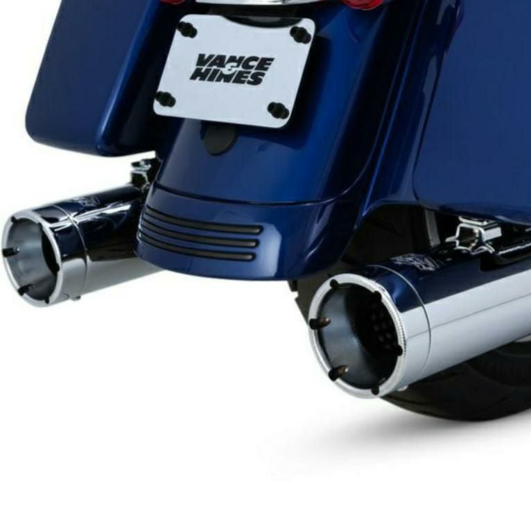 バンス＆ハインズ モンスターラウンド　スリップオンマフラー クローム　ミルウォーキーエイト-02