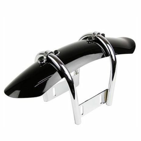 GOODS　パイプワークフロントフェンダー　クローム スポーツスター、ダイナ-01