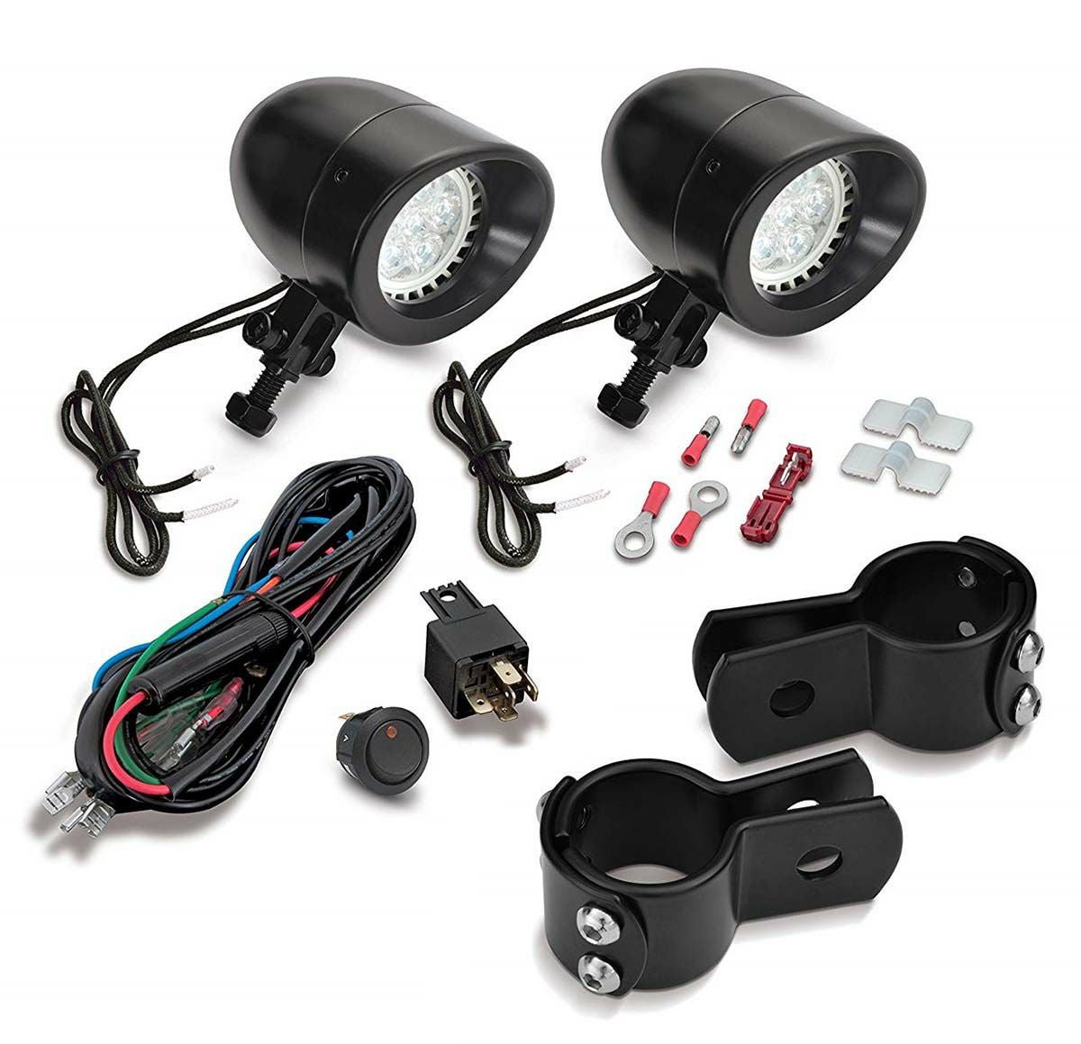 SHOW CHROME エンジンガード用 LEDライト・キット ブラック-01