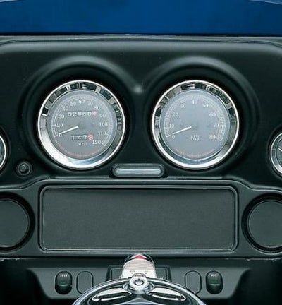 ハーレー、ツーリングモデル用スピード＆タコメーター用クローム 