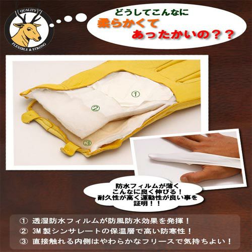 【DEGNER/デグナー】ウィンターグローブ/キャメル-02
