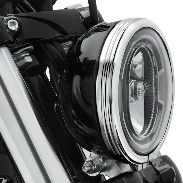 5-3/4インチ ヘッドランプ トリムリング グロスブラック |ハーレー