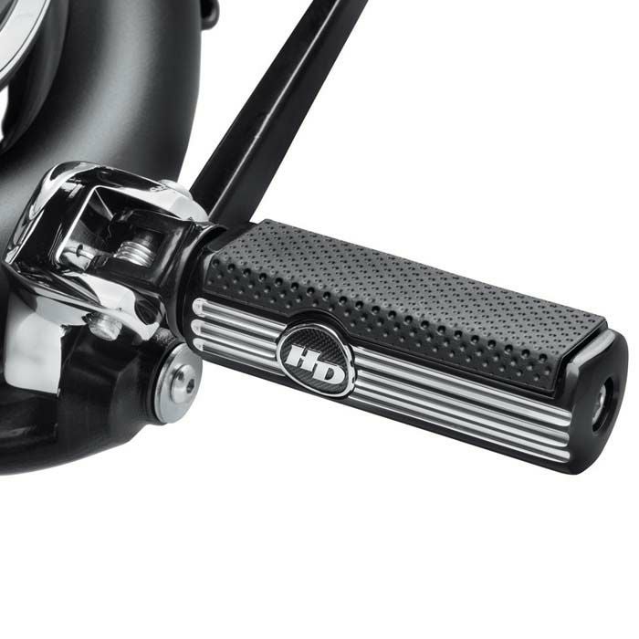 純正 Defiance ライダーフットペグ ブラックマシンカット-01