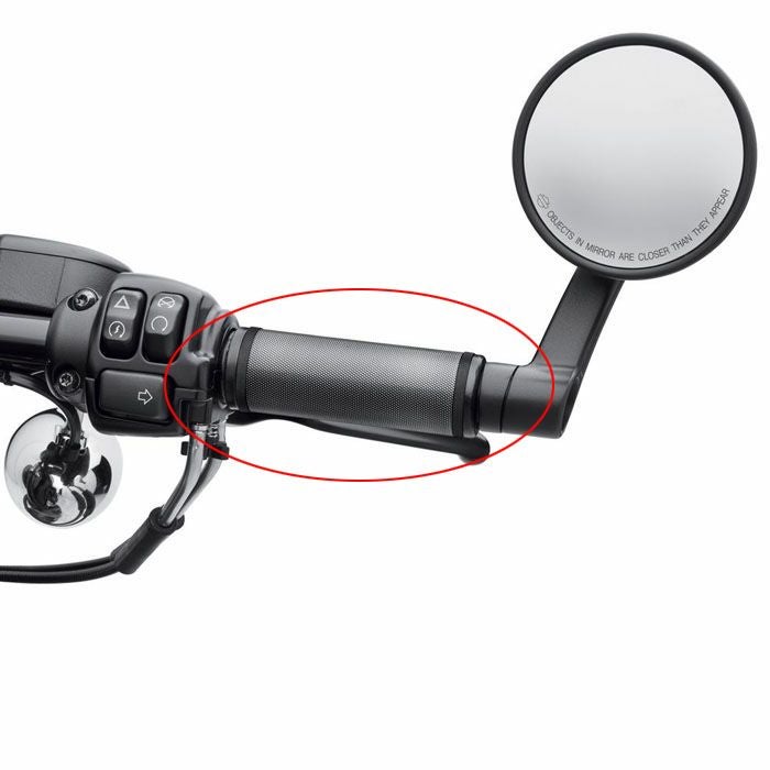 ハーレー・ハンドグリップ バーエンドミラー用 ダイヤモンドブラック