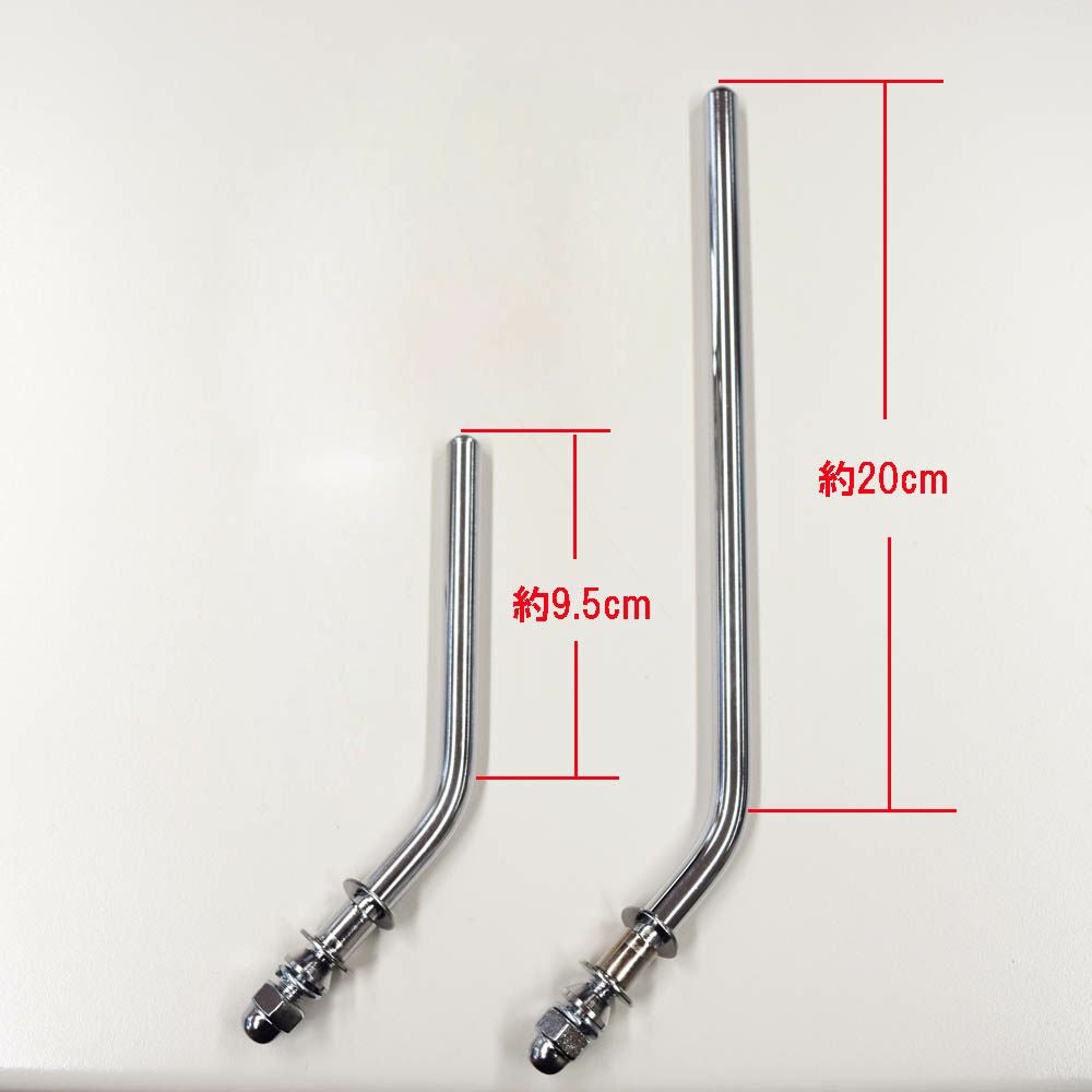 ラウンドミラー　3inch　クローム　ショート/ロングステー-02