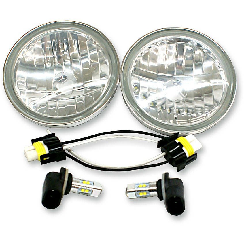 HogWorkz ハーレー用 4.5インチLED補助ランプ クローム |ハーレー